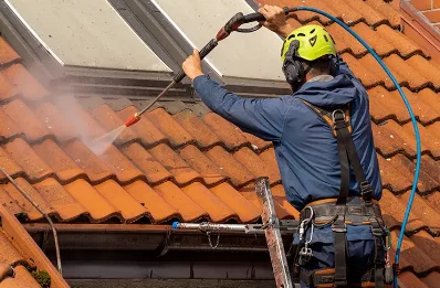 Démoussage et hydrofuge de toiture à Merpins